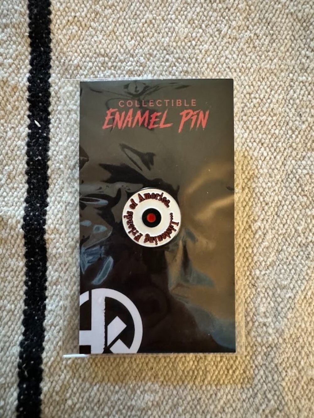 Hunt A Killer Enamel Pin Collectible Listening Friends of America Record
